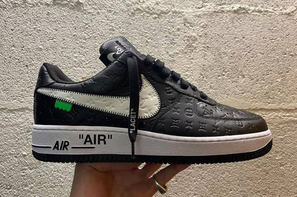 Men's Black Air Force 1 Low Shoes 0372
